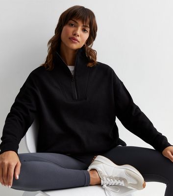 Sweatshirt zip neck sale