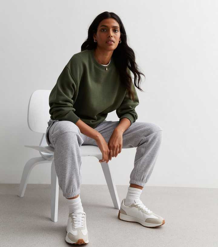 Khaki Crew Neck Sweatshirt