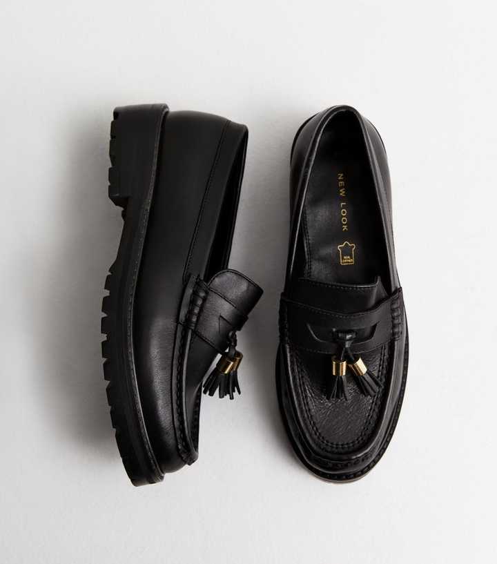 Chunky Loafers New Look Loafers New Look Chunky Patent Fringe