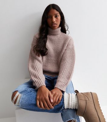 Girls polo neck jumper sale