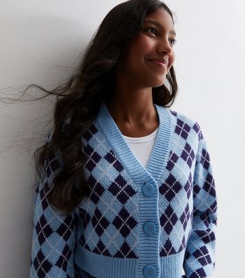 Argyle cardigan outlet