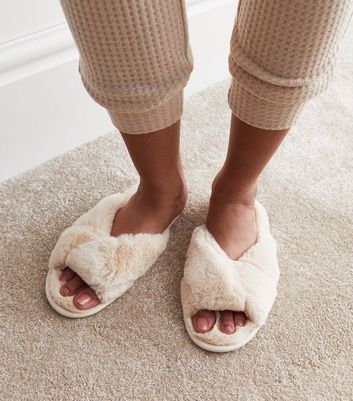 Faux Fur Slides Fuzzy Fluffy Slippers Flat Soft Sandals Open Toe - US  Seller | eBay