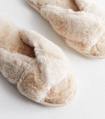 Slippers fluffy faux online fur