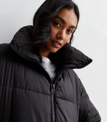 Oversized collar puffer on sale coat