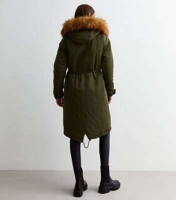 New look green on sale parka