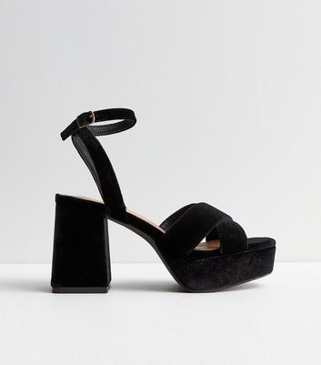 Platform best sale black heel