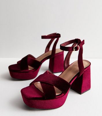 Maroon sale platform heels