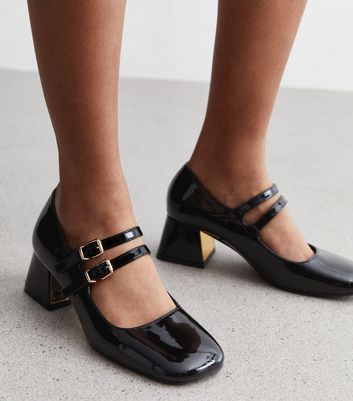 Ladies black mary store jane shoes