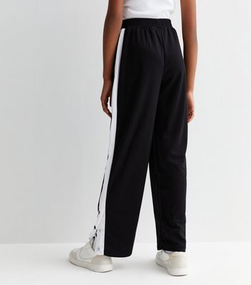 Adidas originals joggers outlet with poppers black