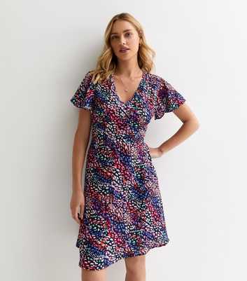 Sunshine Soul Navy Animal-Print Dress