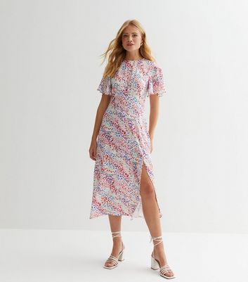 New look split detail midi cheap dress