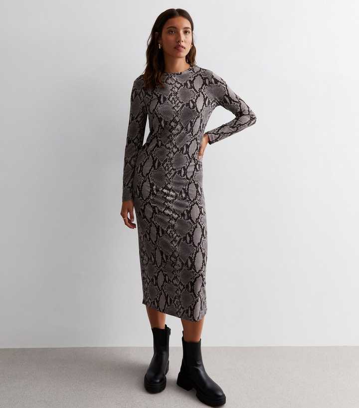 snake print maxi dresses