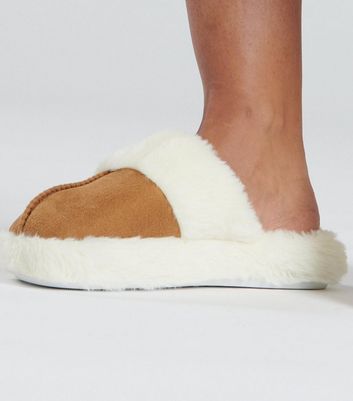 Tan clearance mule slippers