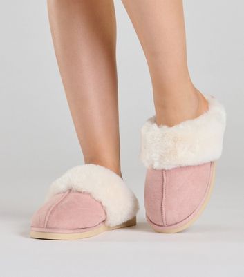 Womens fur best sale mule slippers