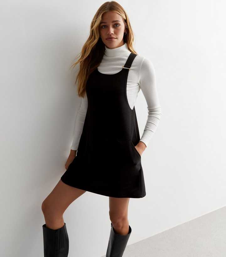 Knee Length Amazon Ladies Pinafore Dress Black Pinafore Dress, Linen Dress,  Loose-Fitting Cool Long Black