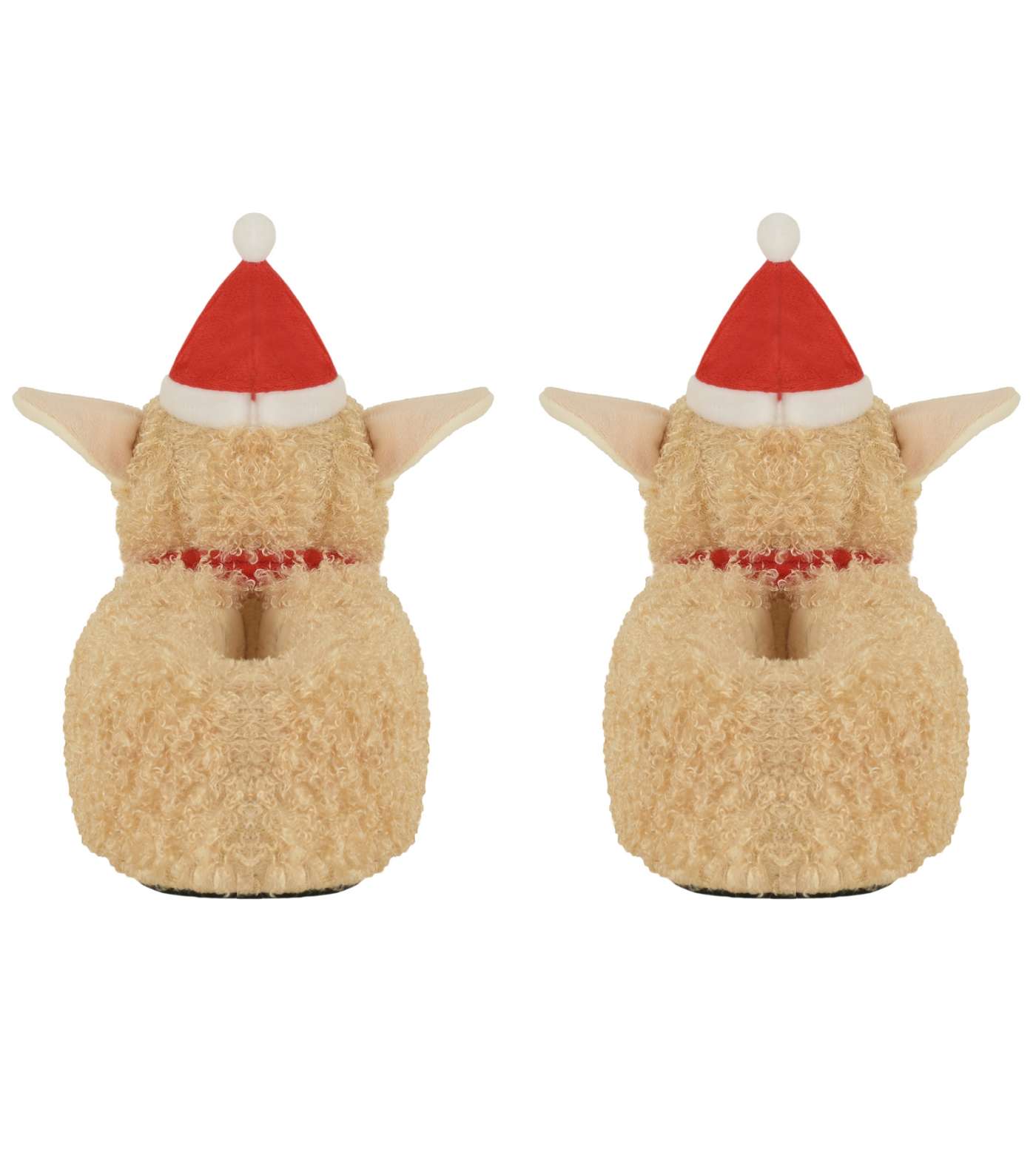 Loungeable Cream Faux Fur Llama Slippers Image 5