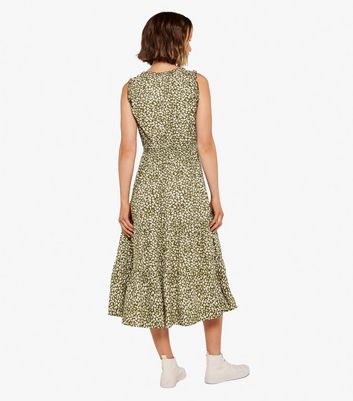 New look green spot midi clearance dress