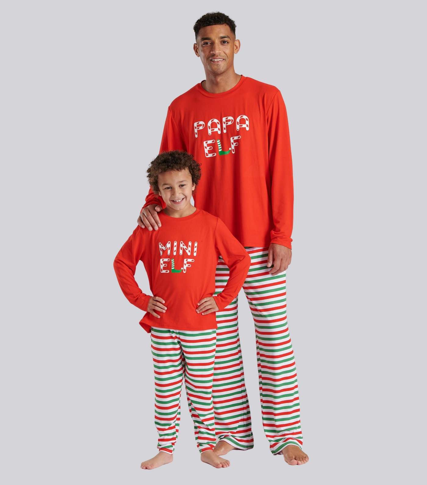 Loungeable Red Trouser Pyjama Set with Papa Elf Logo Image 4
