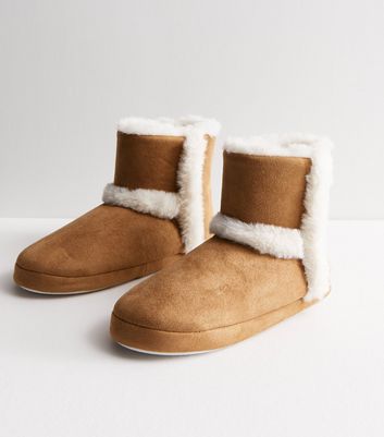 Tan hot sale slipper boots