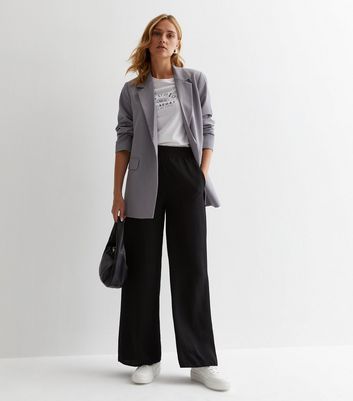 Girls Black Leather-Look Trim School Trousers | New Look