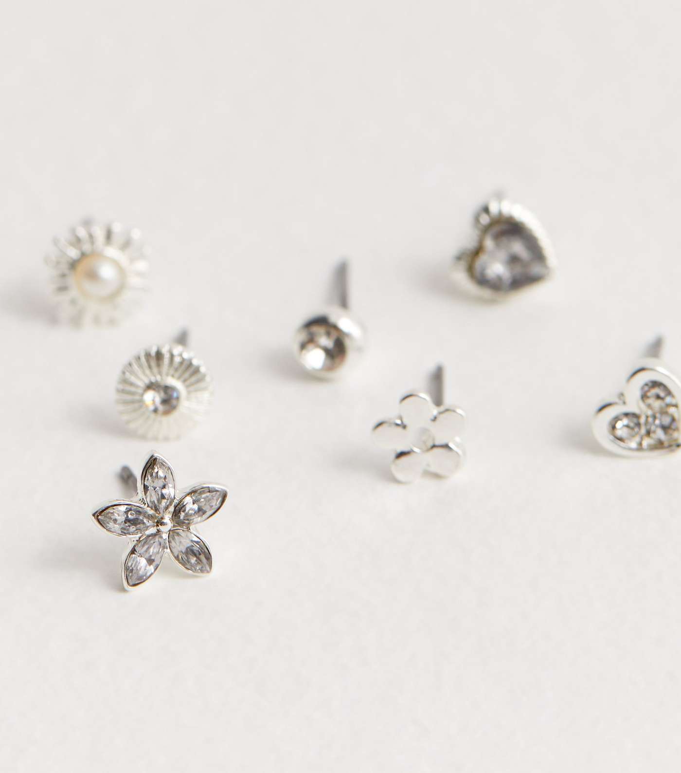 20 Pack Silver Diamanté Mixed Stud Earrings Image 4