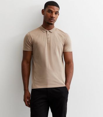 Light Brown Short Sleeve Polo Shirt