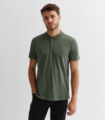 10319 Khaki Polo Neck T-Shirt