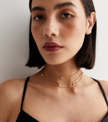 Gold diamante sale choker