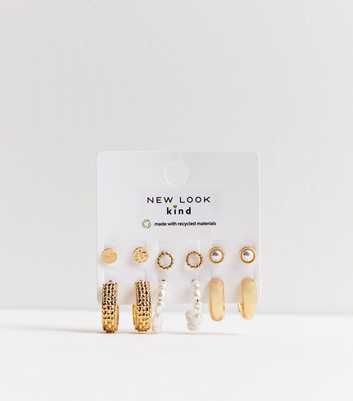 6 Pack Gold Hoop Earrings