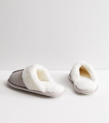 Grey glitter clearance ugg slippers