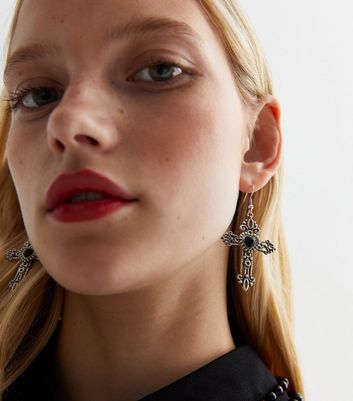 Cross hot sale earring trend