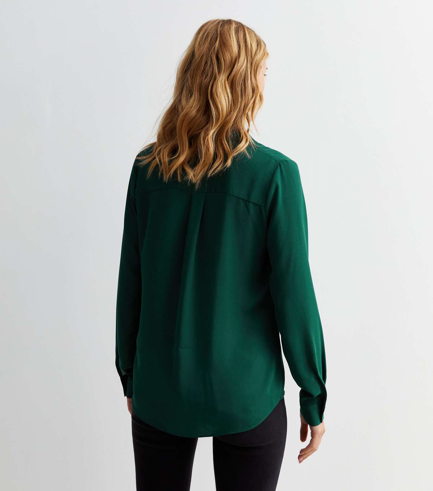 Dark Green Long Sleeve Shirt Image 4