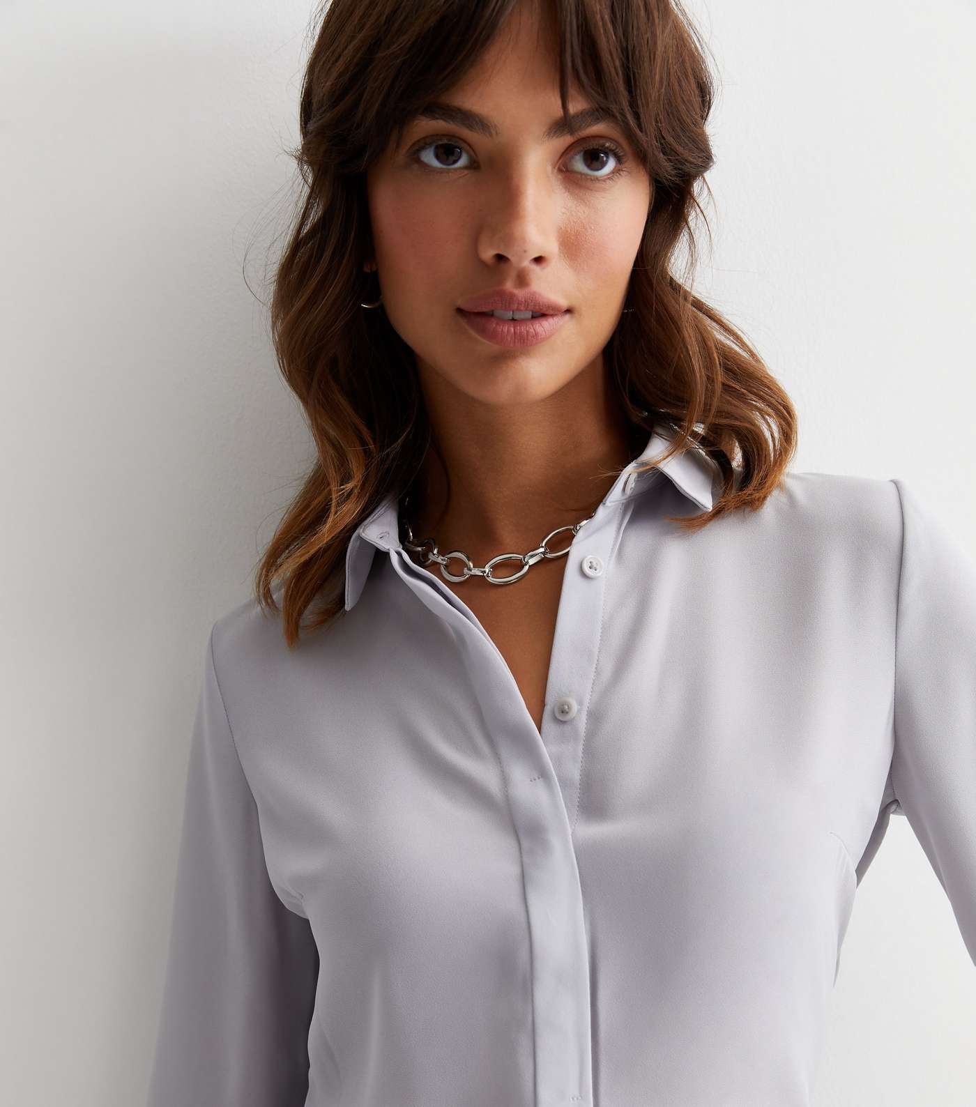 Silver Long Sleeve Shirt Image 2