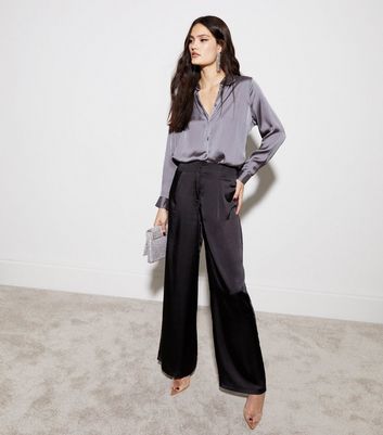 Grey clearance satin pants