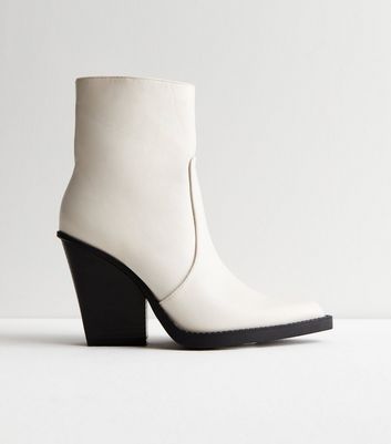 Public desire sale white ankle boots