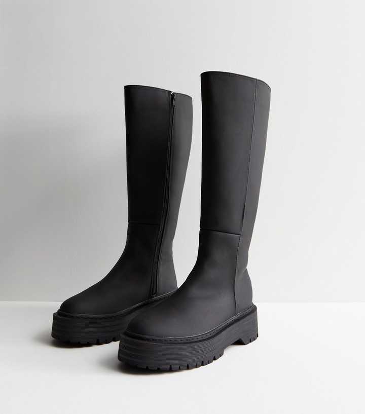 womens black boots new look