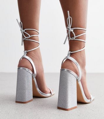 Pinterest | Strappy block heel sandals, Homecoming shoes, Silver strappy  heels