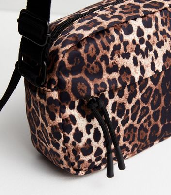 Brown Leopard Print Cross Body Camera Bag New Look