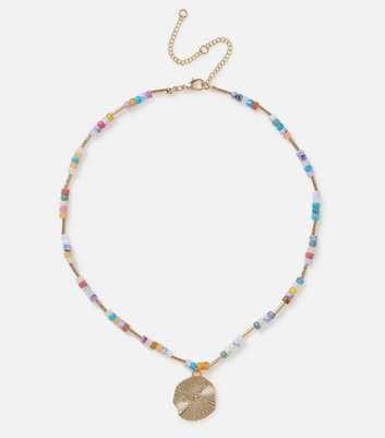 Freedom Multicoloured Beaded Disc Necklace
