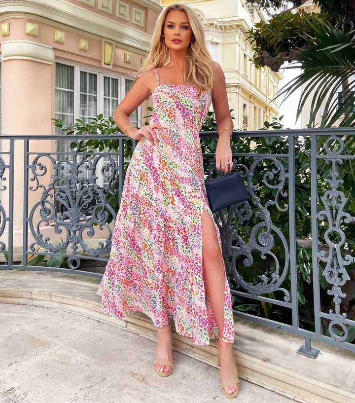 strapless open back dress Violette Bubble Hem Maxi Drs-PASTEL PINK / 10