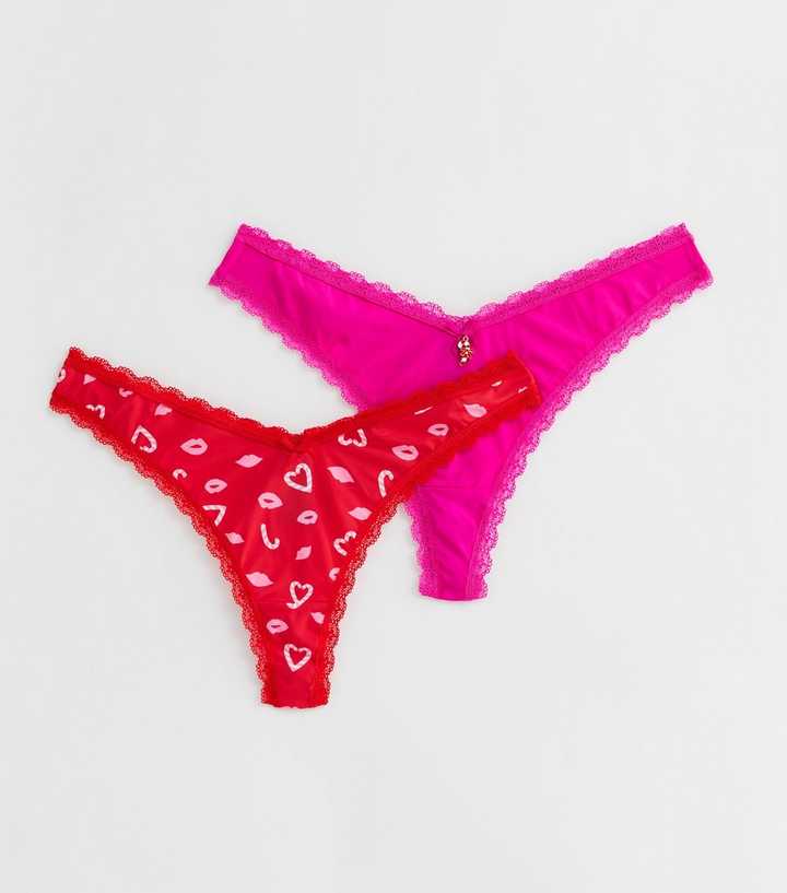 Candy Cane Heart Christmas Womens Thong Underwear - Davson Sales