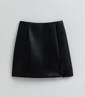 Flowy leather mini skirt best sale