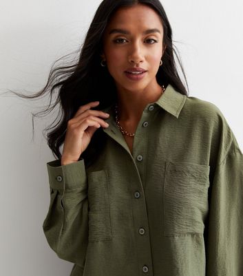 Khaki womens store shirt