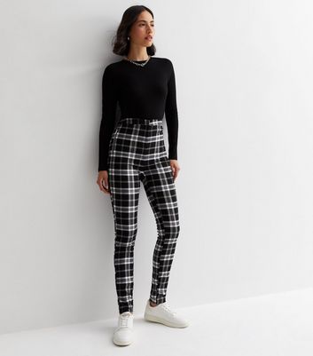 Slim fit hot sale plaid trousers