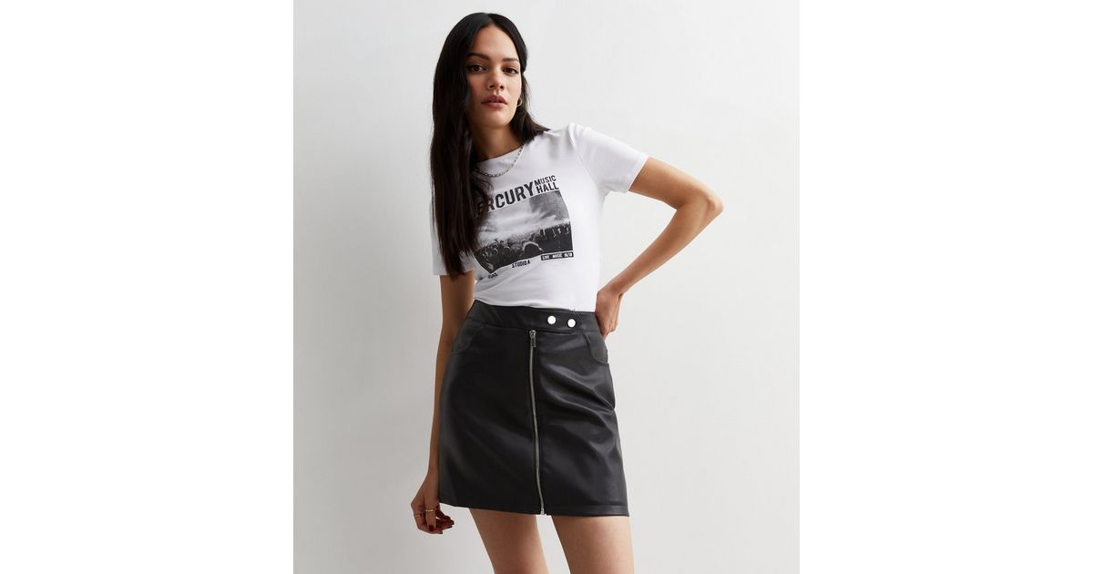 Grey High Waisted A-Line Mini Skirt | New Look