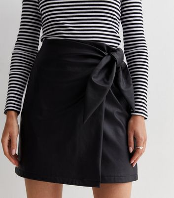 Black tie sale wrap skirt