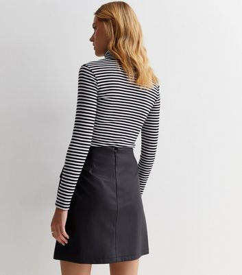 Leather look skirt on sale uk