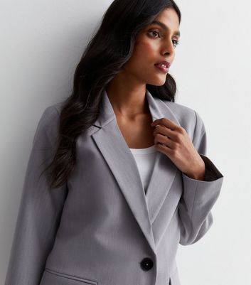 Long grey 2025 blazer womens