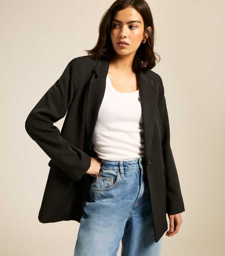 Black Lightweight Single Breasted Blazer