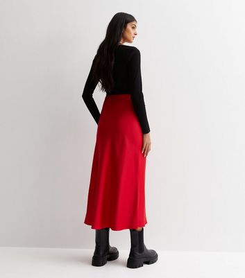 Red skirt hot sale